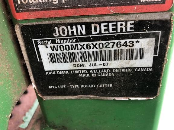 Image of John Deere MX6 equipment image 4