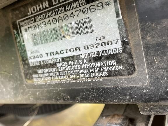Image of John Deere X340 Image 0