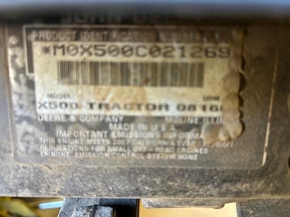 Image of John Deere X500 equipment image 1