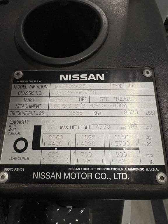 Image of Nissan MCPL02A25LV Image 1