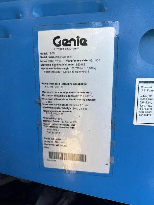Image of Genie S-80 equipment image 4