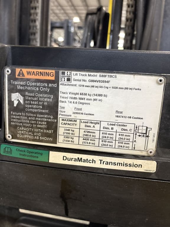 Image of Hyster S80FTBCS Image 1