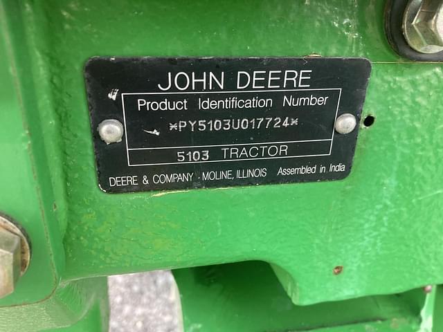 Image of John Deere 5103 equipment image 3