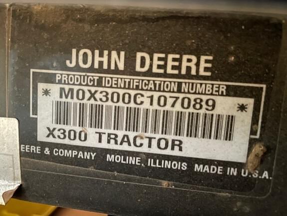 Image of John Deere X300 equipment image 1