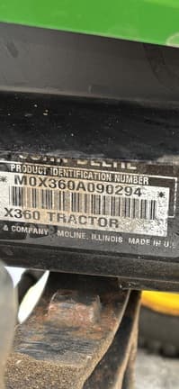 Image of John Deere X360 equipment image 4