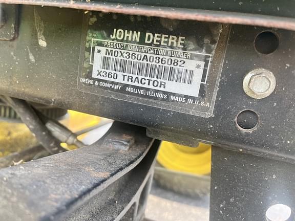 Image of John Deere X360 equipment image 4