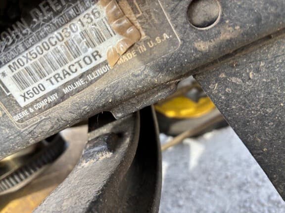 Image of John Deere X500 equipment image 4