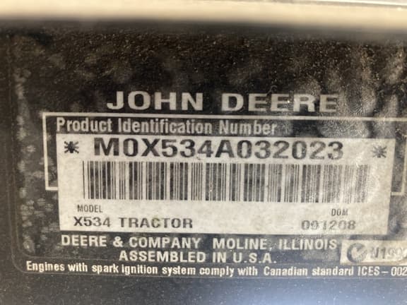 Image of John Deere X534 equipment image 3