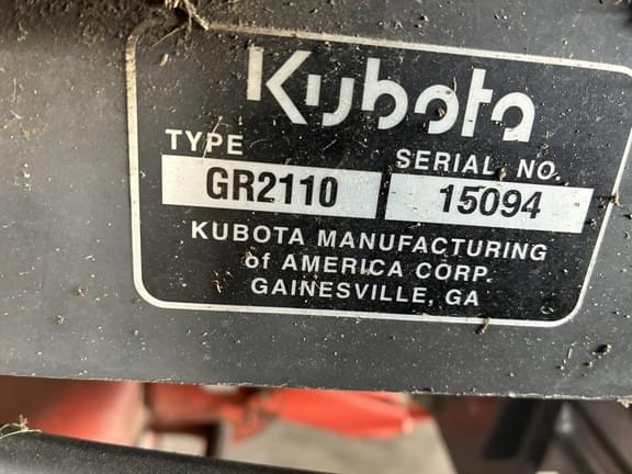 Image of Kubota GR2110 equipment image 1
