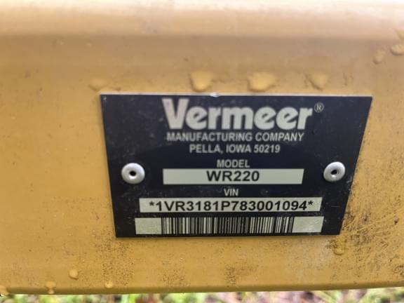 Image of Vermeer WR220 equipment image 1