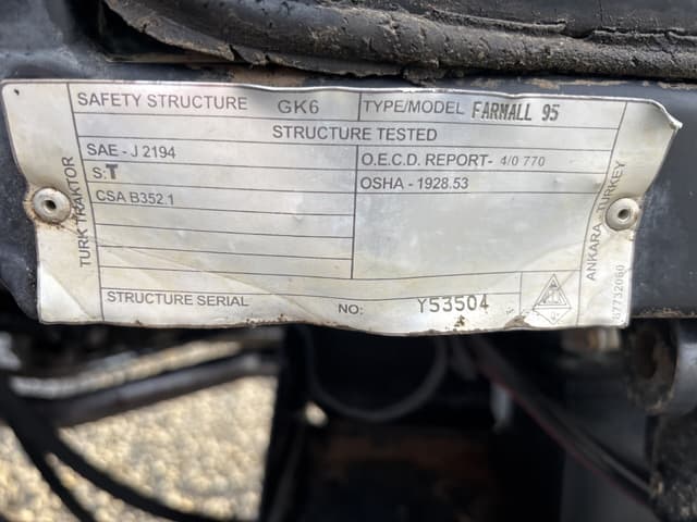 Image of Case IH Farmall 95 equipment image 2