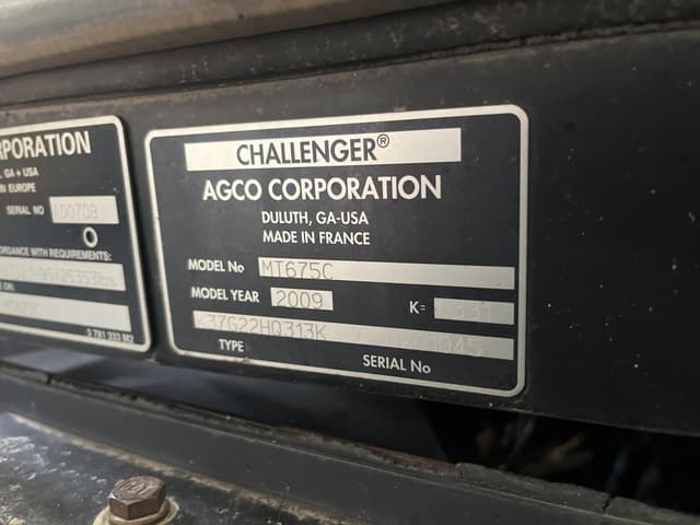 Image of Challenger MT675C equipment image 1