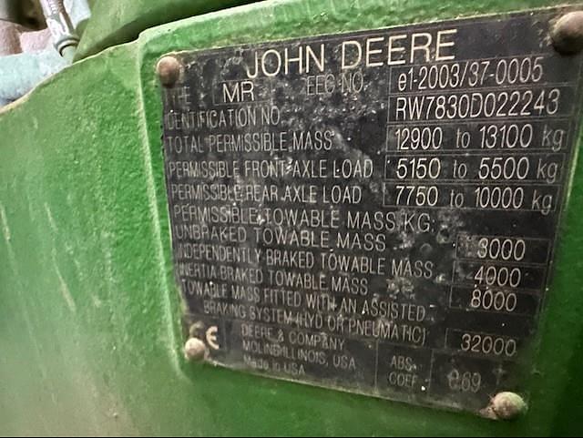 Image of John Deere 7830 equipment image 1