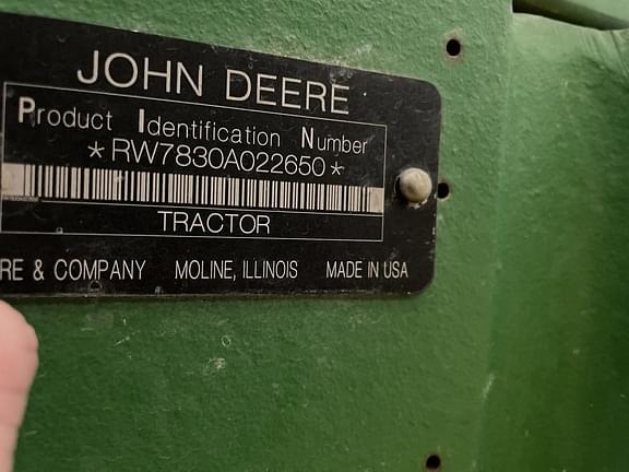 Image of John Deere 7830 equipment image 4