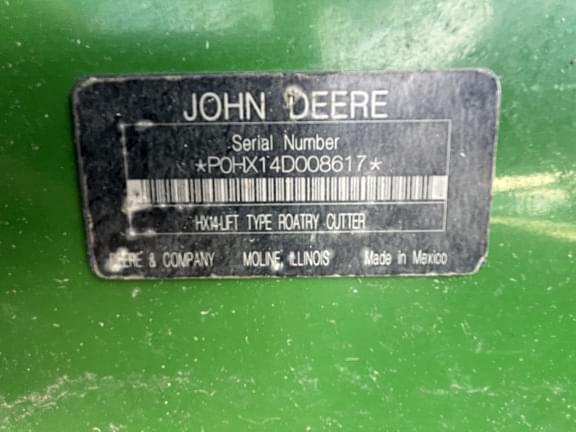 Image of John Deere HX14 equipment image 1