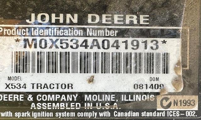 Image of John Deere X534 equipment image 4