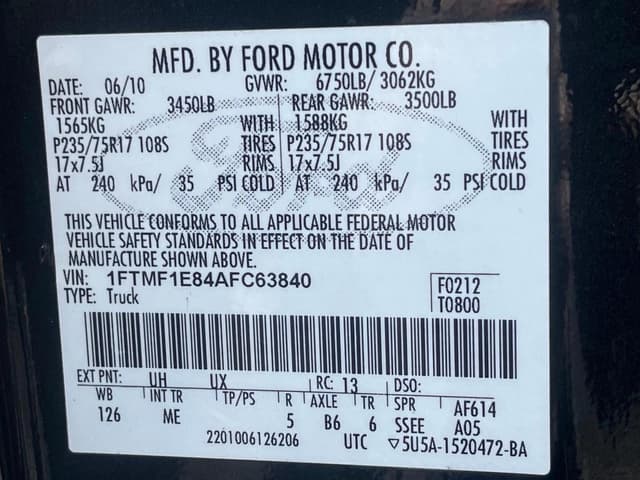 Image of Ford F-150 equipment image 2