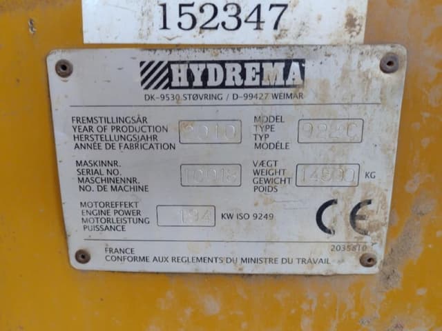 Image of Hydrema 922C equipment image 4
