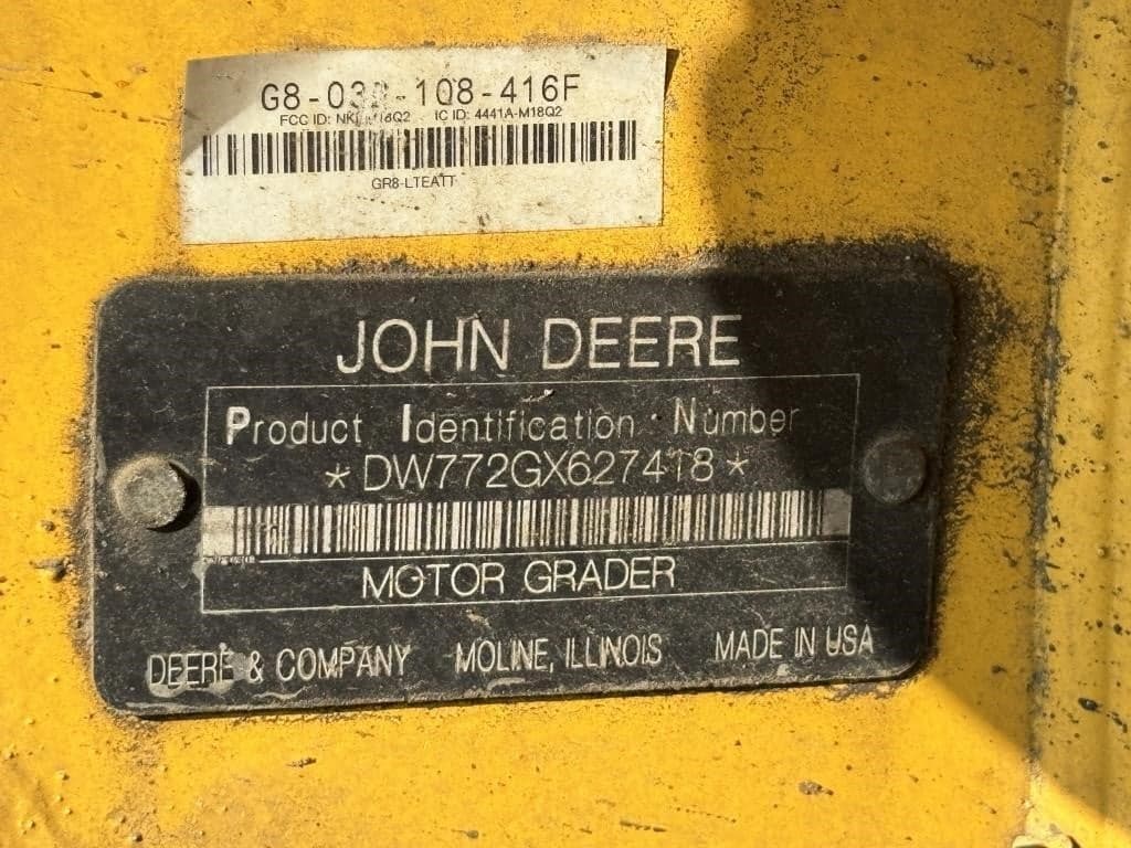 Image of John Deere 772G Image 1