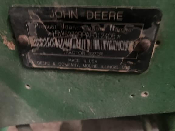 Image of John Deere 8270R equipment image 3
