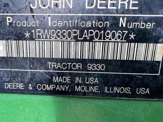Image of John Deere 9330 equipment image 4