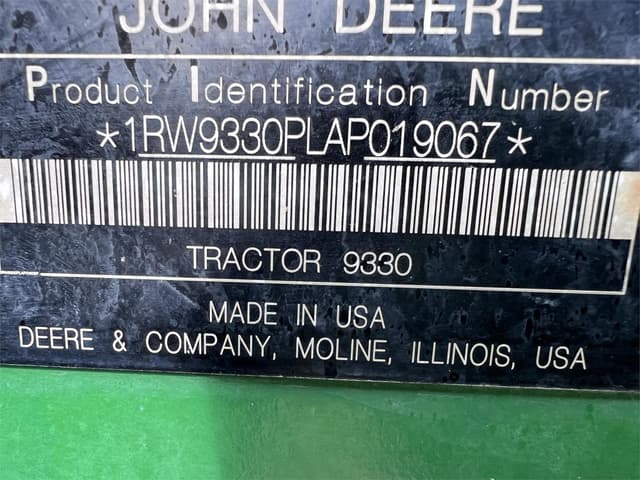 Image of John Deere 9330 equipment image 4