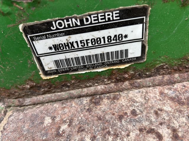 Image of John Deere HX15 equipment image 1