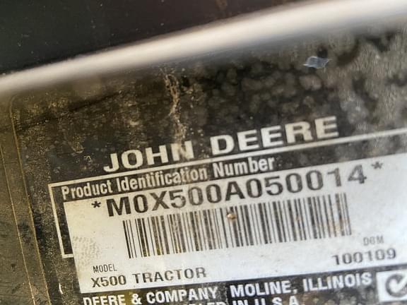 Image of John Deere X500 equipment image 3