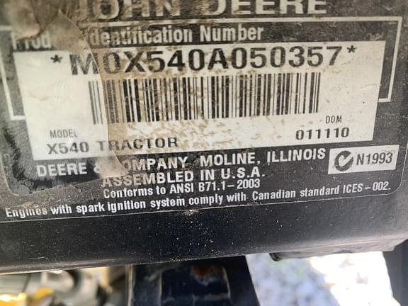 Image of John Deere X540 equipment image 1