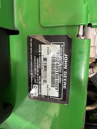 Image of John Deere Z465 equipment image 4