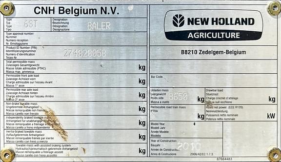 Image of New Holland BB9080 equipment image 1