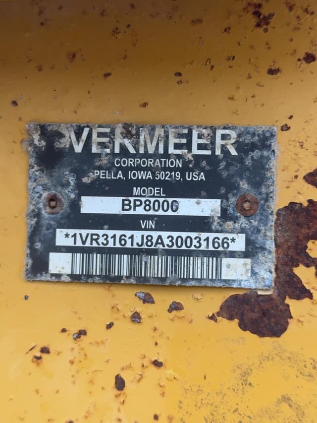Image of Vermeer BP8000 equipment image 3