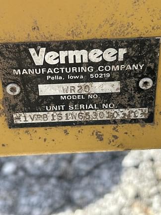 Image of Vermeer WR20 equipment image 1