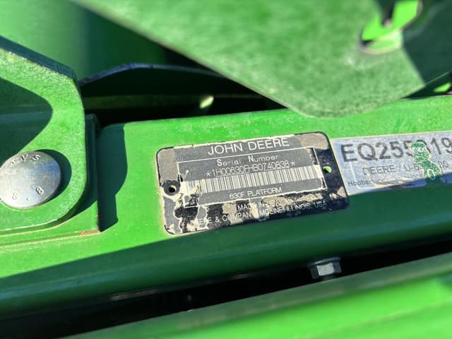 Image of John Deere 630F equipment image 1