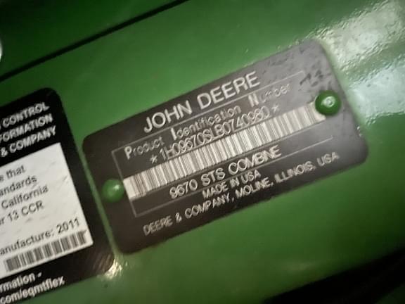 Image of John Deere 9670 STS equipment image 1