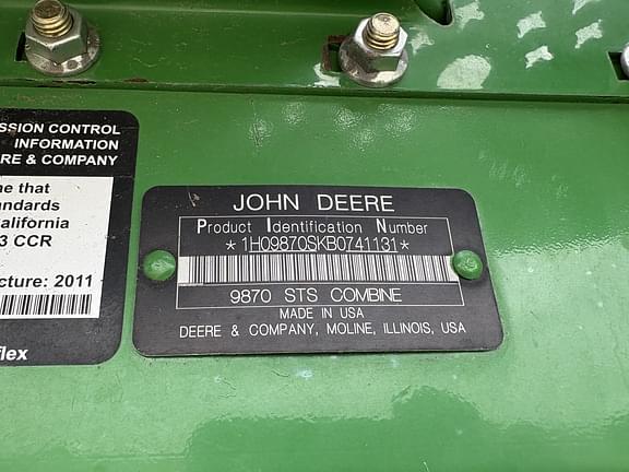 Image of John Deere 9870 STS equipment image 1