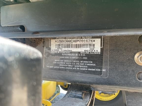 Image of John Deere X300 equipment image 2