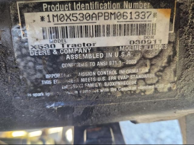 Image of John Deere X530 equipment image 2