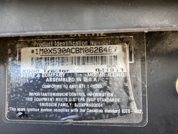 Image of John Deere X530 equipment image 4