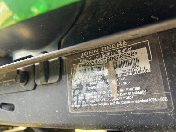 Image of John Deere X540 equipment image 2