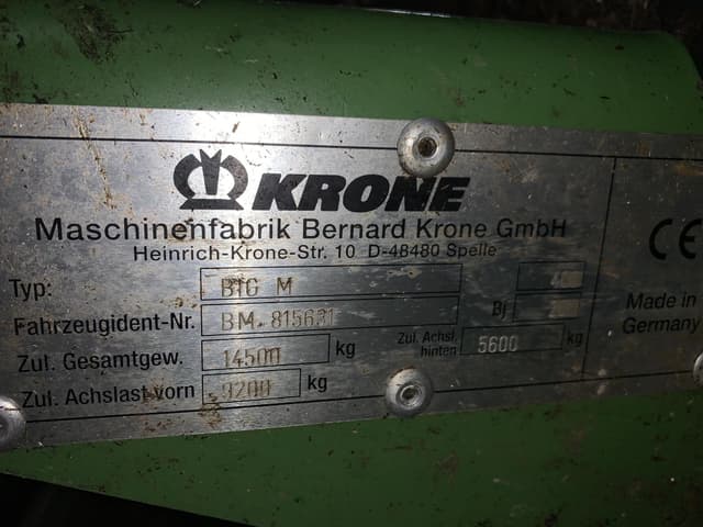Image of Krone BIG M 400 equipment image 1