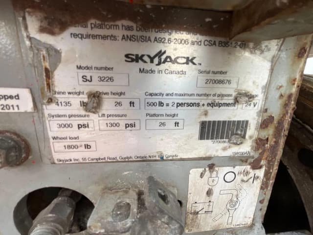 Image of Sky Jack SJ3226 equipment image 4