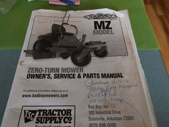 Image of Bad Boy MZ4800 equipment image 4