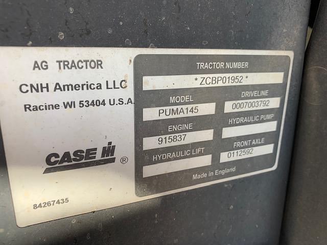 Image of Case IH Puma 145 equipment image 1