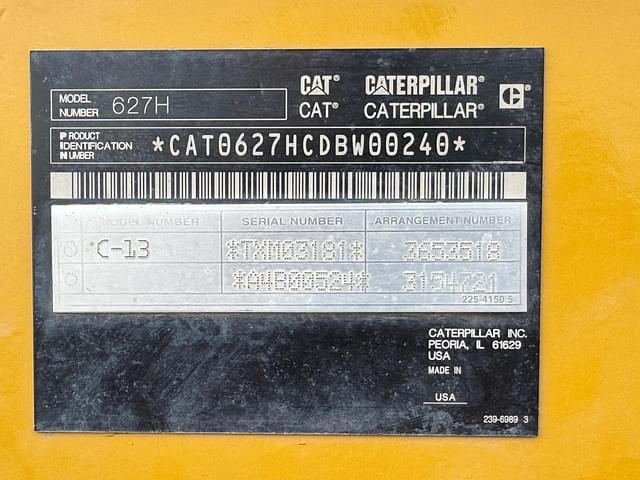 Image of Caterpillar 627H equipment image 1