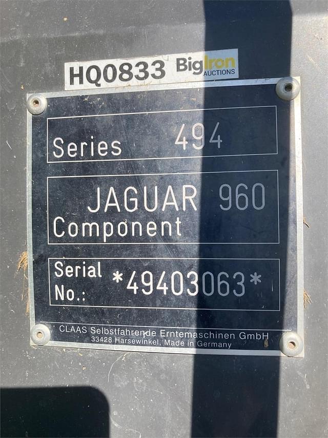 Image of CLAAS Jaguar 960 equipment image 3