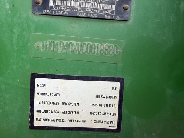 Image of John Deere 4940 equipment image 4