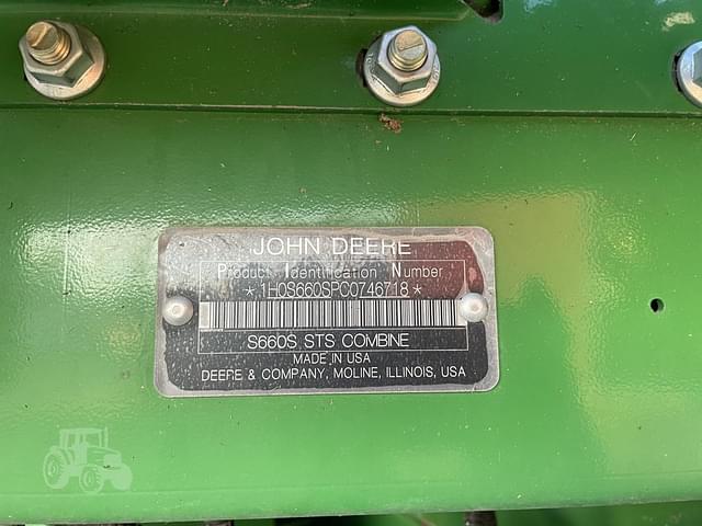 Image of John Deere S660 equipment image 3