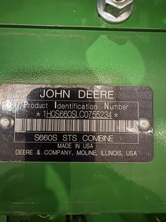 Image of John Deere S660 equipment image 2