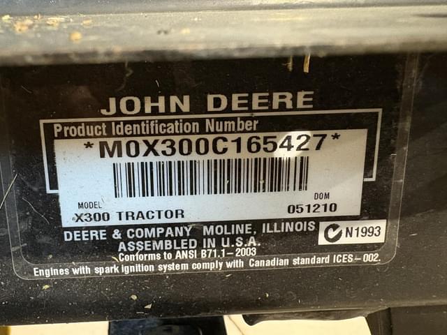 Image of John Deere X300 equipment image 1